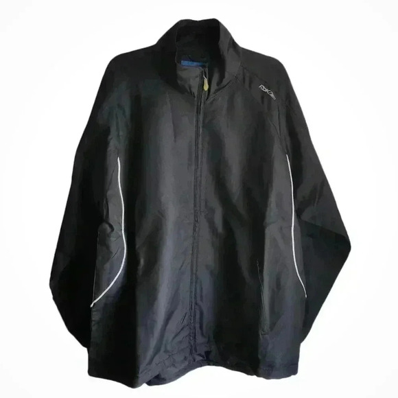 Mid-2000s Reebok Hockey Warm-Up Jacket Men’s XL Rbk Windbreaker Black Unworn - Picture 1 of 15